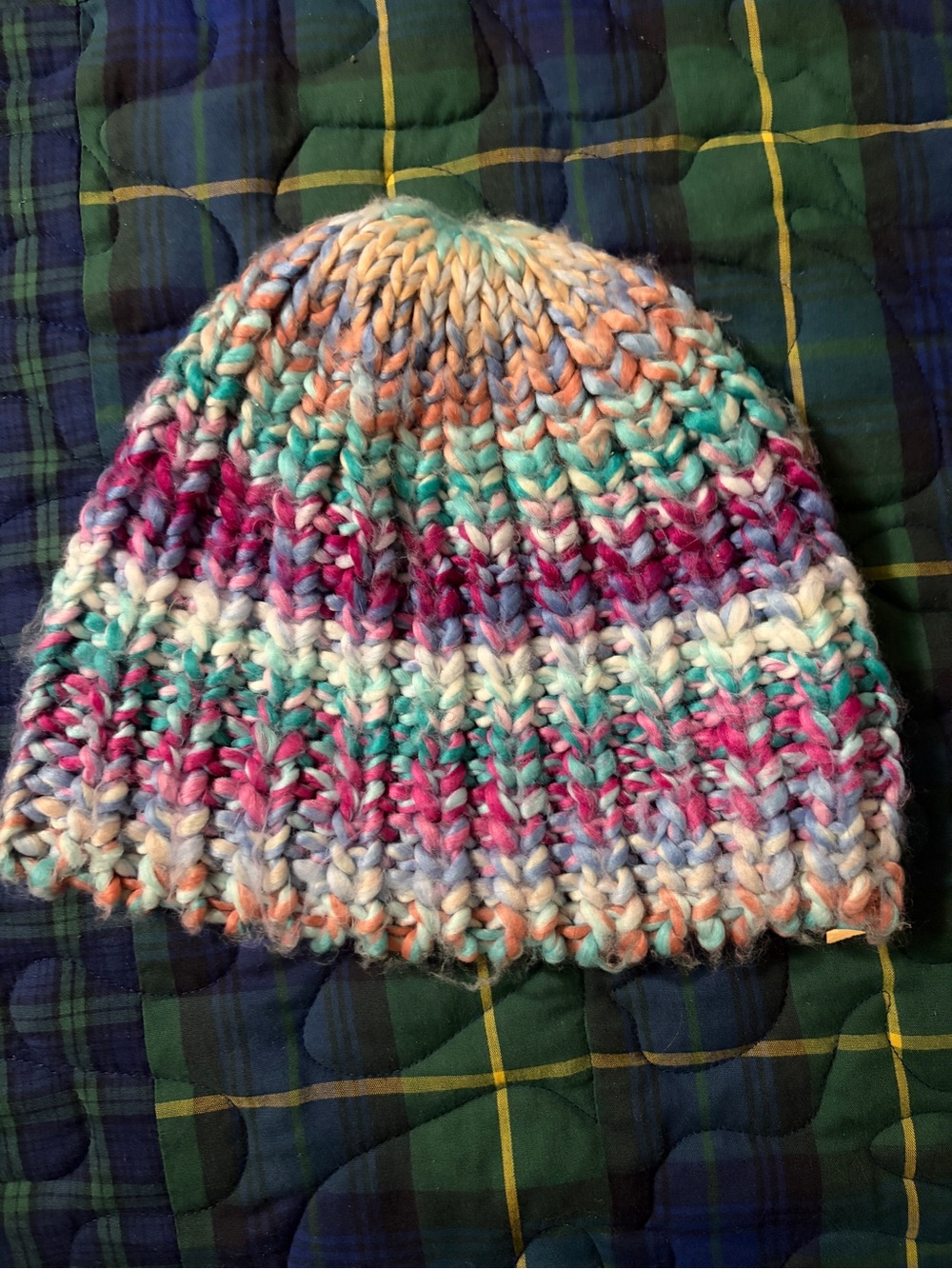 Multicolor Chunky Knit Beanie